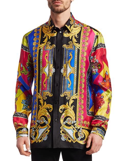 mens versace shirt cheap|versace long sleeve shirt men.